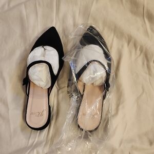 J. Crew Black Velvet Pointed Toe Flats